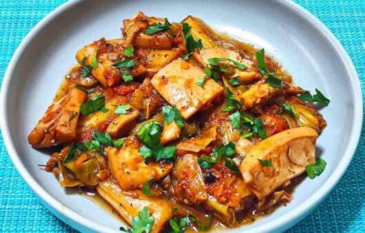 Σουπιές με πράσο