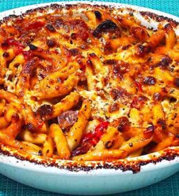 Σκιουφιχτα στο φούρνο με στάκα