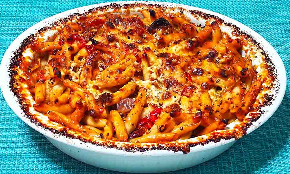 Σκιουφιχτα στο φούρνο με στάκα