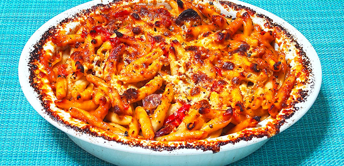 Σκιουφιχτα στο φούρνο με στάκα