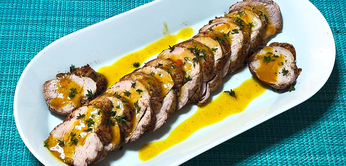 Ψαρονέφρι ψητό με σάλτσα μουστάρδας