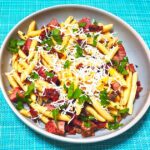 Σκιουφιχτά με απάκι και λιαστή ντομάτα